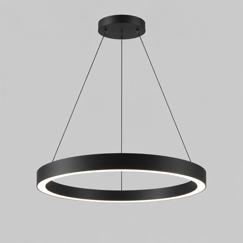 Lustră LED inel, negru mat